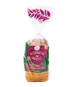 Alternative Cinnamon Bagel in Plastic Bag